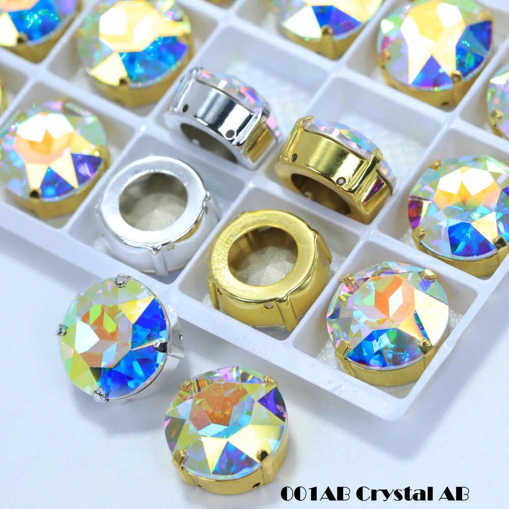 Gemstone Flower Size 6-16 Sharp Bottom Fancy Drill Shiny Glass Crystal Rhinestones Cloth Shoes  Art Decoration Jewelry Making