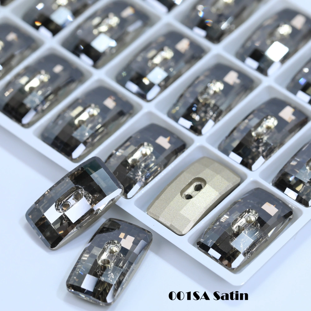 Normal Color Rhinestones Rectangle Square Chessboard Crystal Buttons Stone-Design Version DIY Garment Accessories Dress Crafts