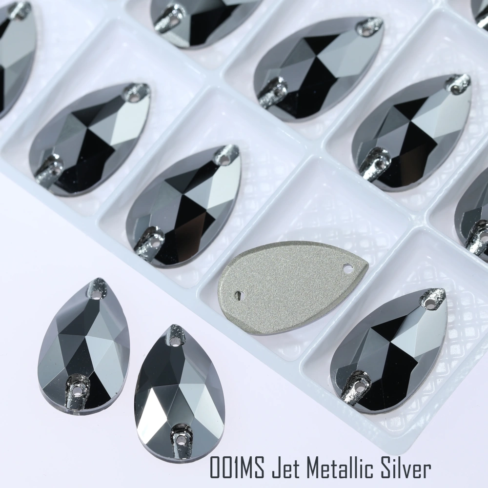 Top Quality Drop Sew On Rhinestone Glass Crystal AB Moonlight Sewing Stones For Garment Clothes Bags Flatback Sew on Rhinestones