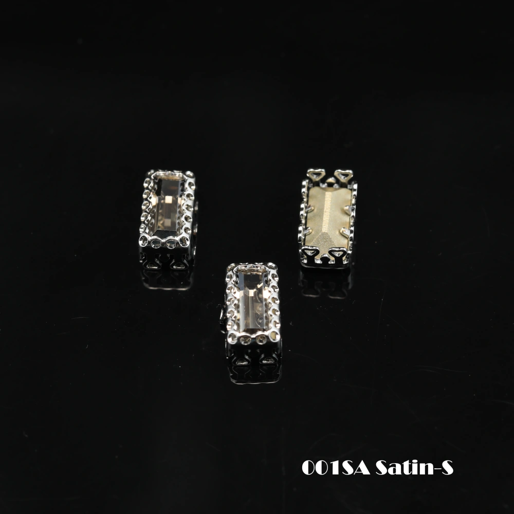 Sparkle Bling Rhinestones Baguette Glass Crystals Colorful Sew-on Claw Setting for Nail DIY Handmade Crafts Supplies Clothing