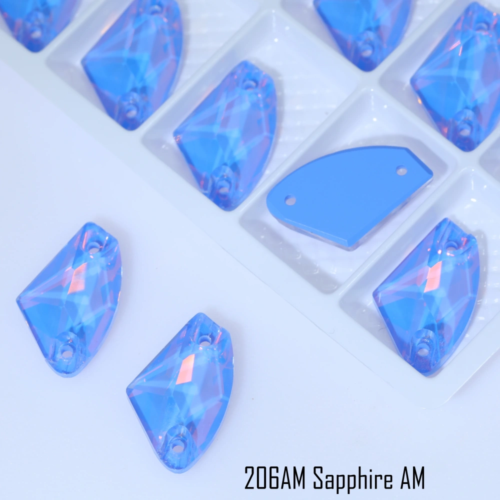 Rhinestone Galactic Sew-on Stone Crystal Paint Effect AM Top Quality Glass Crystal Sewing Stones for Clothing Flatback  Rose