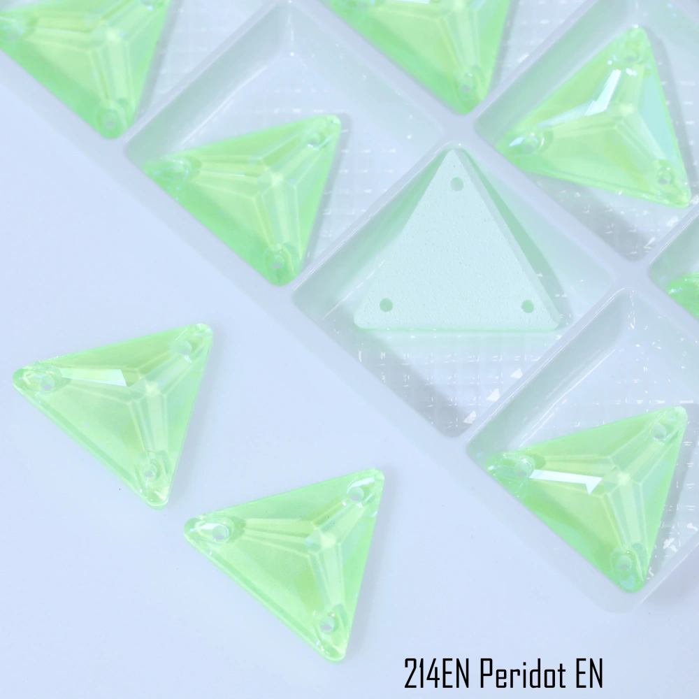 EN Triangle Sew-on Stone Crystal Paint Effect Top Quality Sparkling Fancy glass Rhinestones Glass Sewing Stones for Clothing