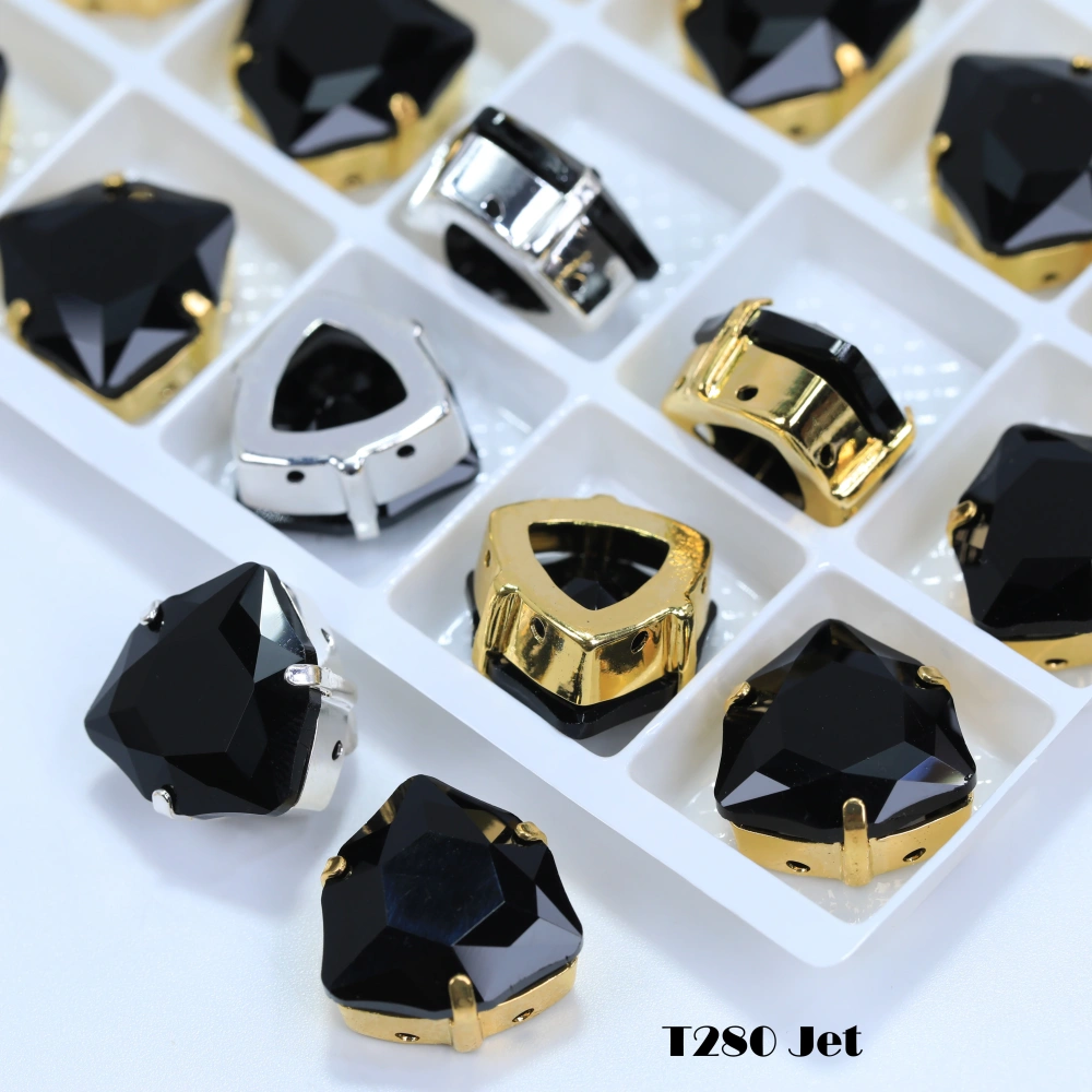 Sparkly Color Tiger Head Glass Crystal Trillant Fancay Sew-On Stones Bling Clothes Phone Case Bag Decor DIY Craft Making Supplie
