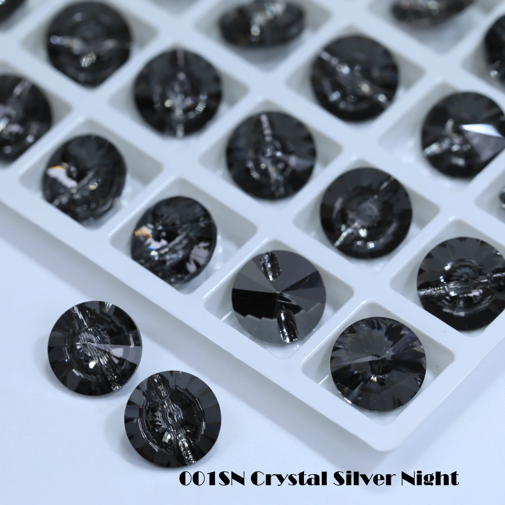 Shiny Crystal Rhinestone Buttons Satellite Horizontal Hole Buttons, High Quality Clothing Accessories for Wedding Dresses Bag