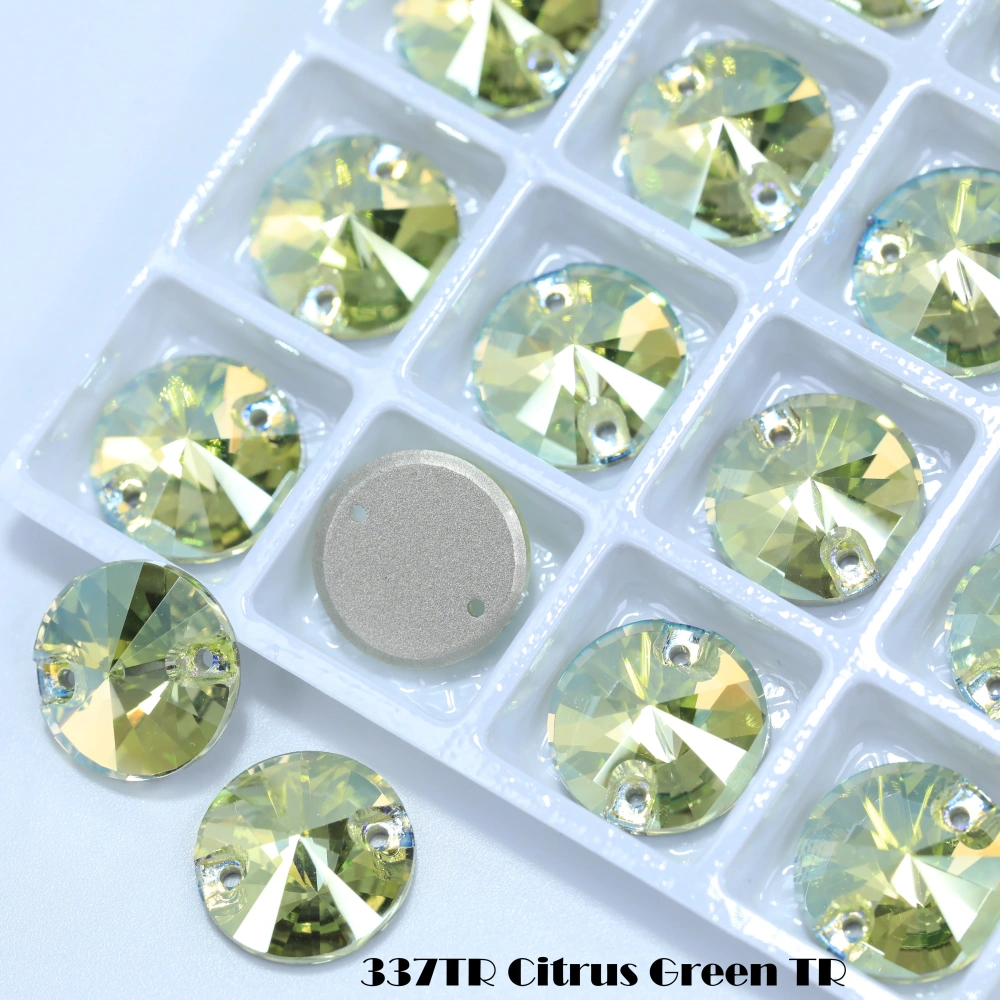 Top-Tier Sparkling Rivoli Glass Crystal Sew-on Stone Premium Garment Accessories DIY for Shoes Bags clothing and wedding dresses