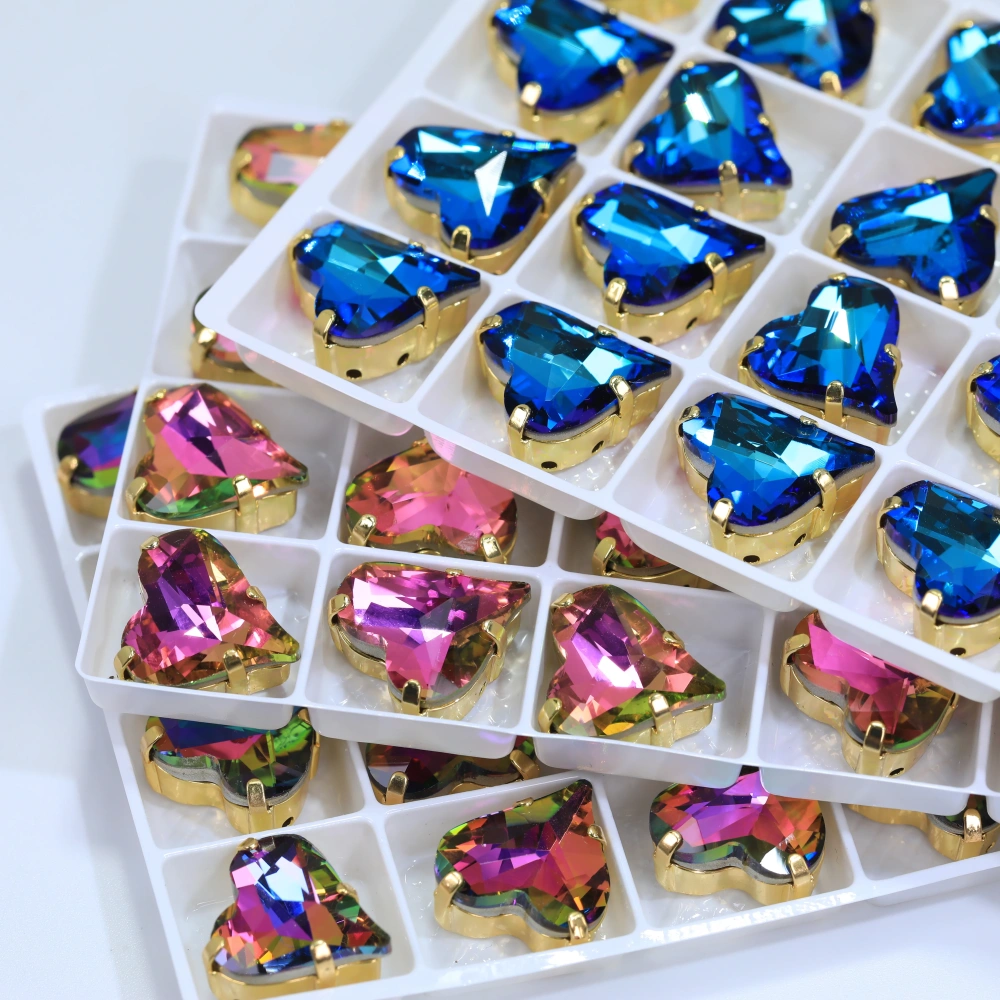 Shiny AB Crystal Top Rhinestones 4809 Sweet Heart Fancy Stone Claw Drill for DIY Jewelry Making Nail Arts Clothing Decorations