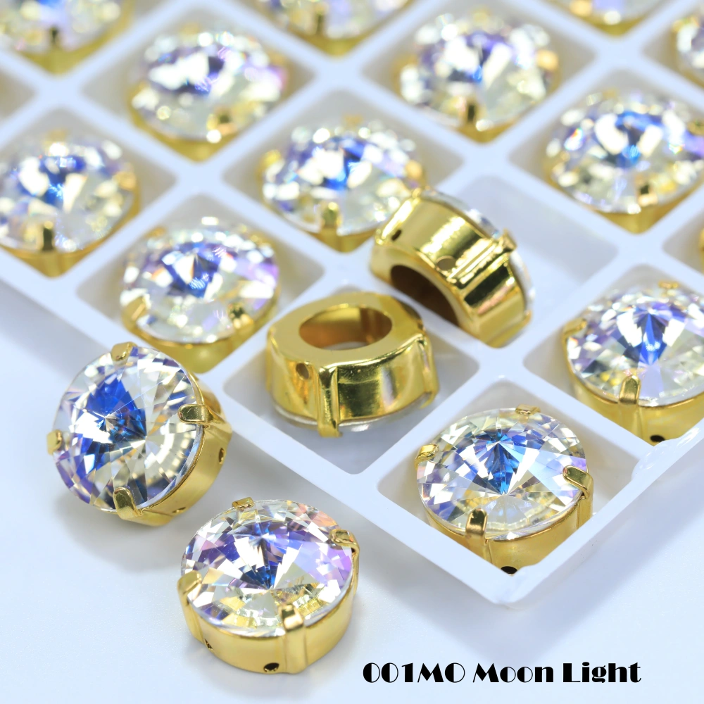 Satellite Shape Sew-on Rhinestones White Coated High Quality Glass Crystal DIY Phone Case Hair Bows Clothing Decoration Crafts