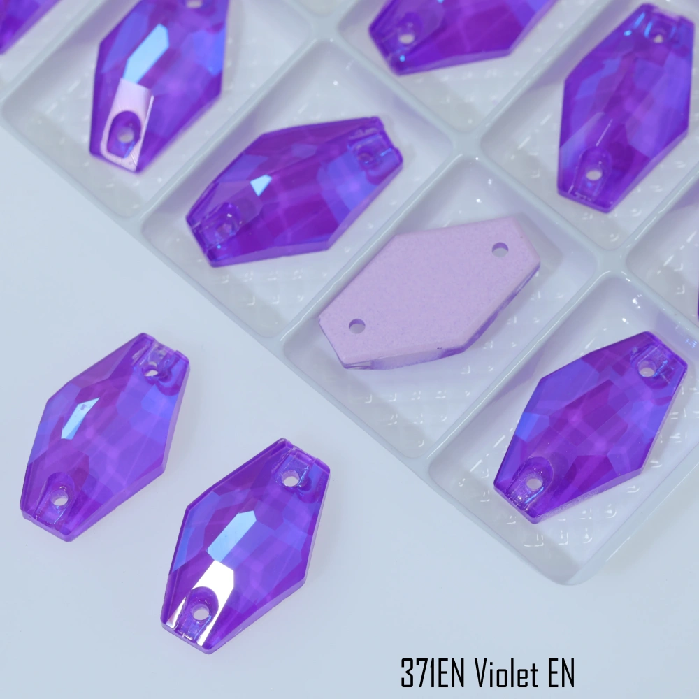 EN Vase-shaped Sew-On Glass Crystal Iridescent Sparkle DIY Craft Supplies For Clothing Phone Case Hair Accessories Embellishment