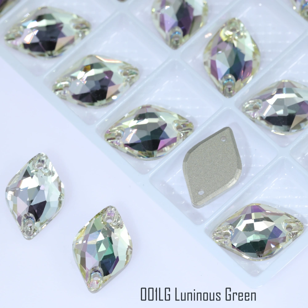 Lemon Sew-on Stone Crystal Plating Effect Top Quality K9 Glass Crystal Rhinestones Sparkling Fancy Sewing Stones for Clothing