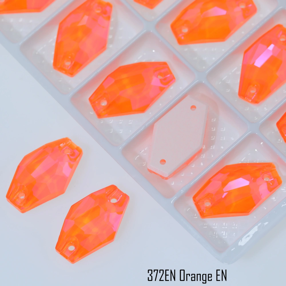 EN Vase-shaped Sew-On Glass Crystal Iridescent Sparkle DIY Craft Supplies For Clothing Phone Case Hair Accessories Embellishment
