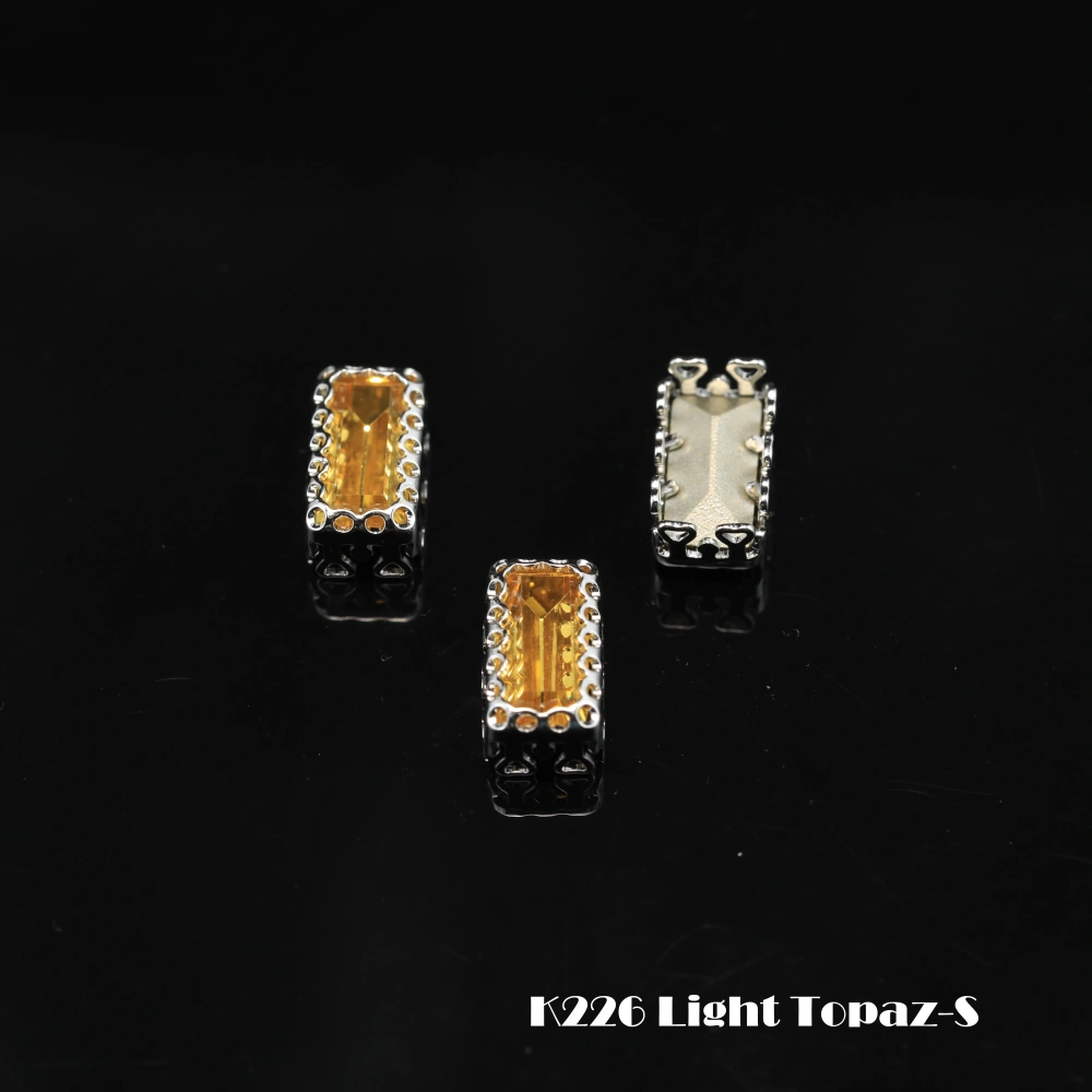 Sparkle Bling Rhinestones Baguette Glass Crystals Colorful Sew-on Claw Setting for Nail DIY Handmade Crafts Supplies Clothing
