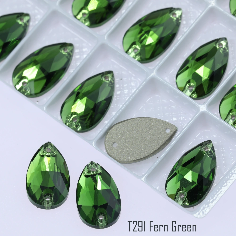 Drop Rhinestone Teardrop Sew On Rhinestone Flatback Crystal Glass Strass Sewing Stones For Clothes Decoration Top Quality Rose