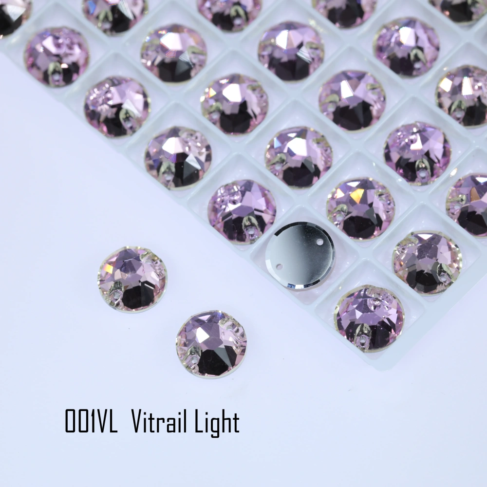 Rhinestone Xirius Sew-on Stone Crystal Plating Effect Glass Sewing Stones for Clothing Clothing Decoration Stone Hand-Sewn Stone