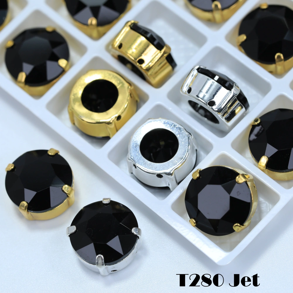 Size6-12 Top Quality DIY Crafts Sharp Bottom Fancy Gemstone Claw Drill Sew On Flatback Shiny Glass Crystal Rhinestones for Cloth