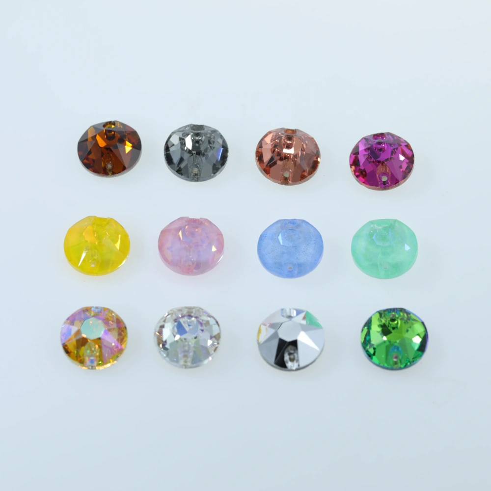 Rhinestone Xirius Sew-on Stone Crystal Plating Effect Glass Sewing Stones for Clothing Clothing Decoration Stone Hand-Sewn Stone