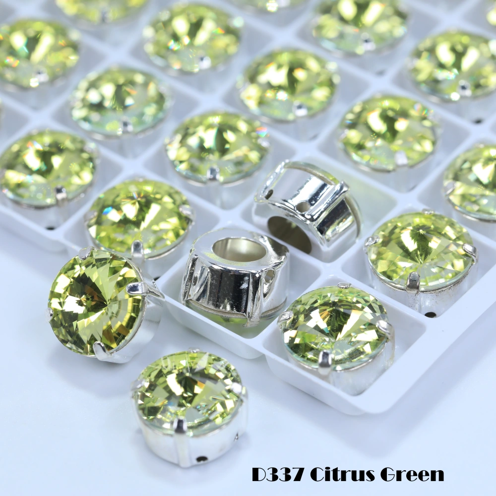 Premium Satellite Shape Sew-on Rivoli Fancy Stones Color Coated Glass Strass Bling DIY Craft Phone Case Deco Hair Bows Clothing