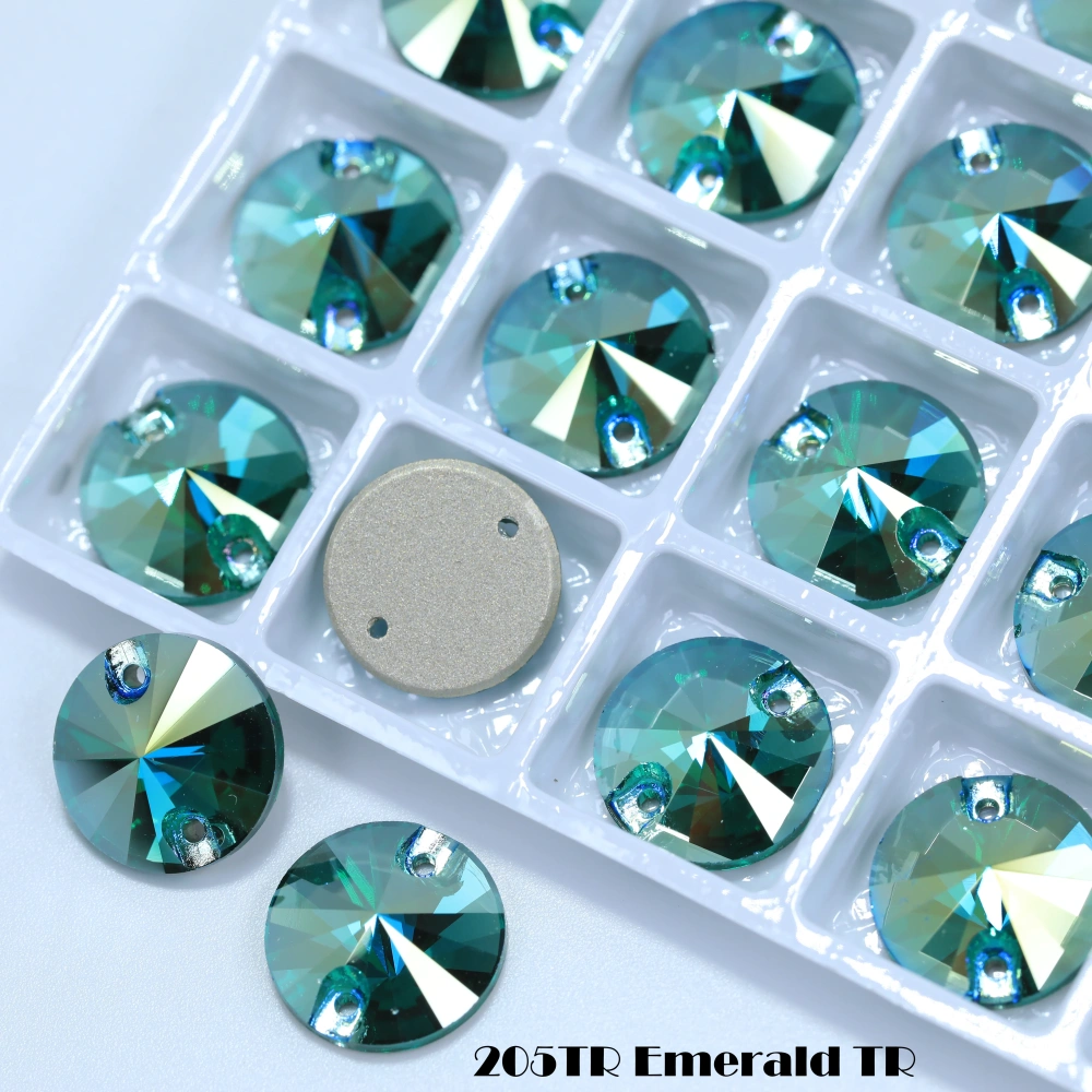 Top-Tier Sparkling Rivoli Glass Crystal Sew-on Stone Premium Garment Accessories DIY for Shoes Bags clothing and wedding dresses