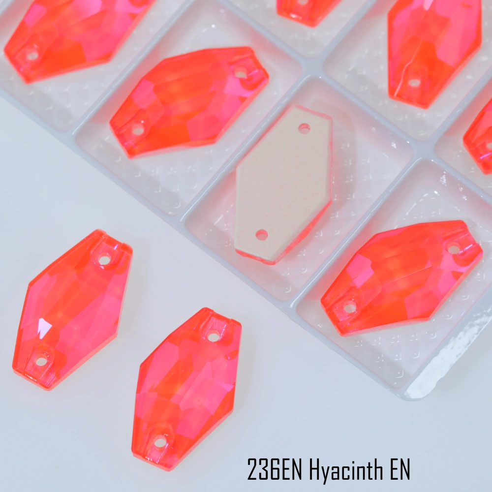 EN Vase-shaped Sew-On Glass Crystal Iridescent Sparkle DIY Craft Supplies For Clothing Phone Case Hair Accessories Embellishment