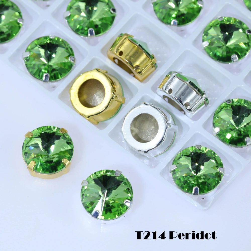 Premium Satellite Shape Sew-on Rivoli Fancy Stones Color Coated Glass Strass Bling DIY Craft Phone Case Deco Hair Bows Clothing