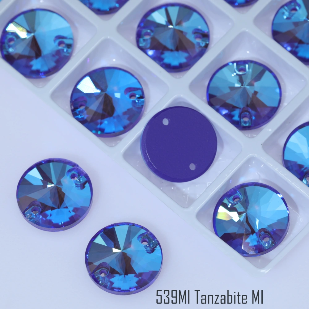 Rivoli MI Sparkling Paint Effect Sew-on Stones Premium Glass Crystal Rhinestones for Wedding Dresses  Clothing Hair Accessories