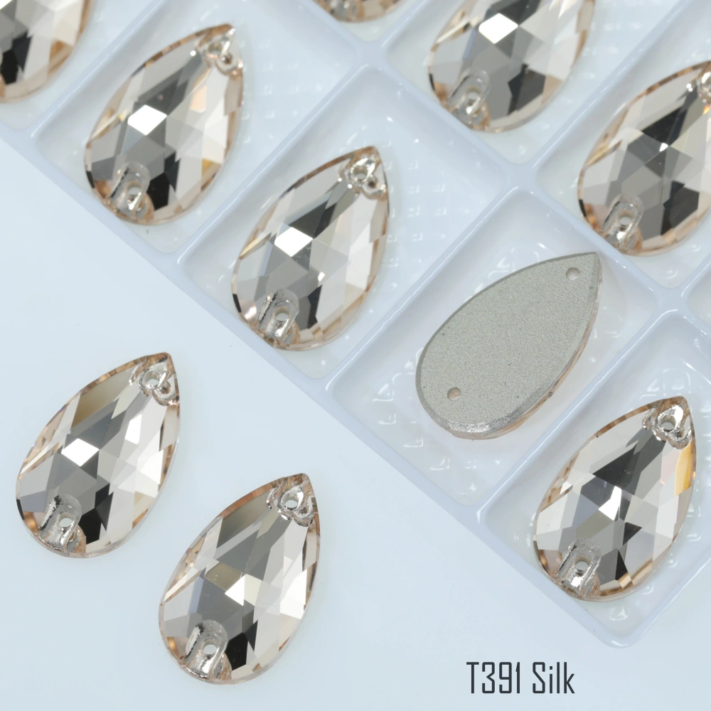 Drop Rhinestone Teardrop Sew On Rhinestone Flatback Crystal Glass Strass Sewing Stones For Clothes Decoration Top Quality Rose