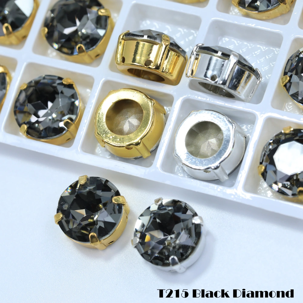 Size6-12 Top Quality DIY Crafts Sharp Bottom Fancy Gemstone Claw Drill Sew On Flatback Shiny Glass Crystal Rhinestones for Cloth