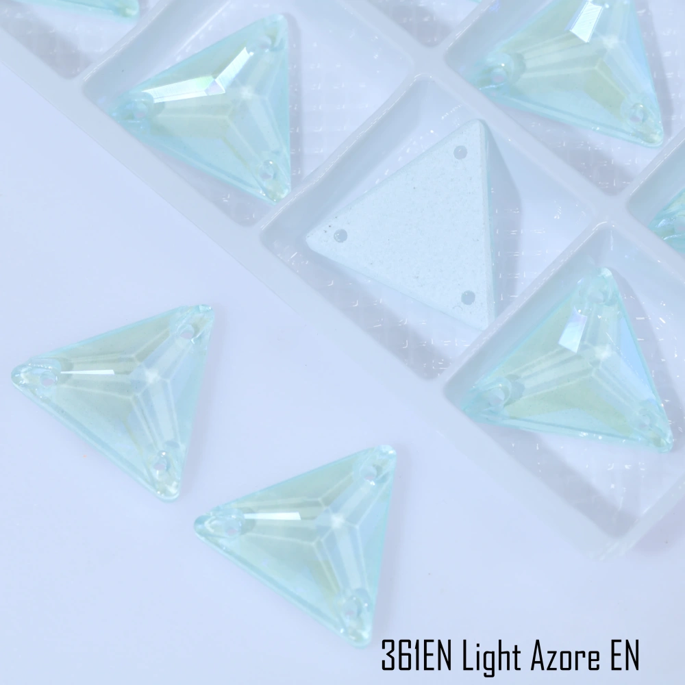 EN Triangle Sew-on Stone Crystal Paint Effect Top Quality Sparkling Fancy glass Rhinestones Glass Sewing Stones for Clothing