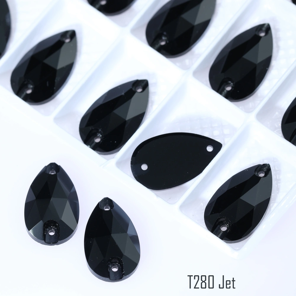 Drop Rhinestone Teardrop Sew On Rhinestone Flatback Crystal Glass Strass Sewing Stones For Clothes Decoration Top Quality Rose