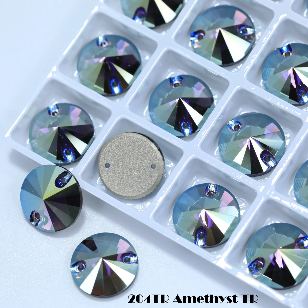 Top-Tier Sparkling Rivoli Glass Crystal Sew-on Stone Premium Garment Accessories DIY for Shoes Bags clothing and wedding dresses