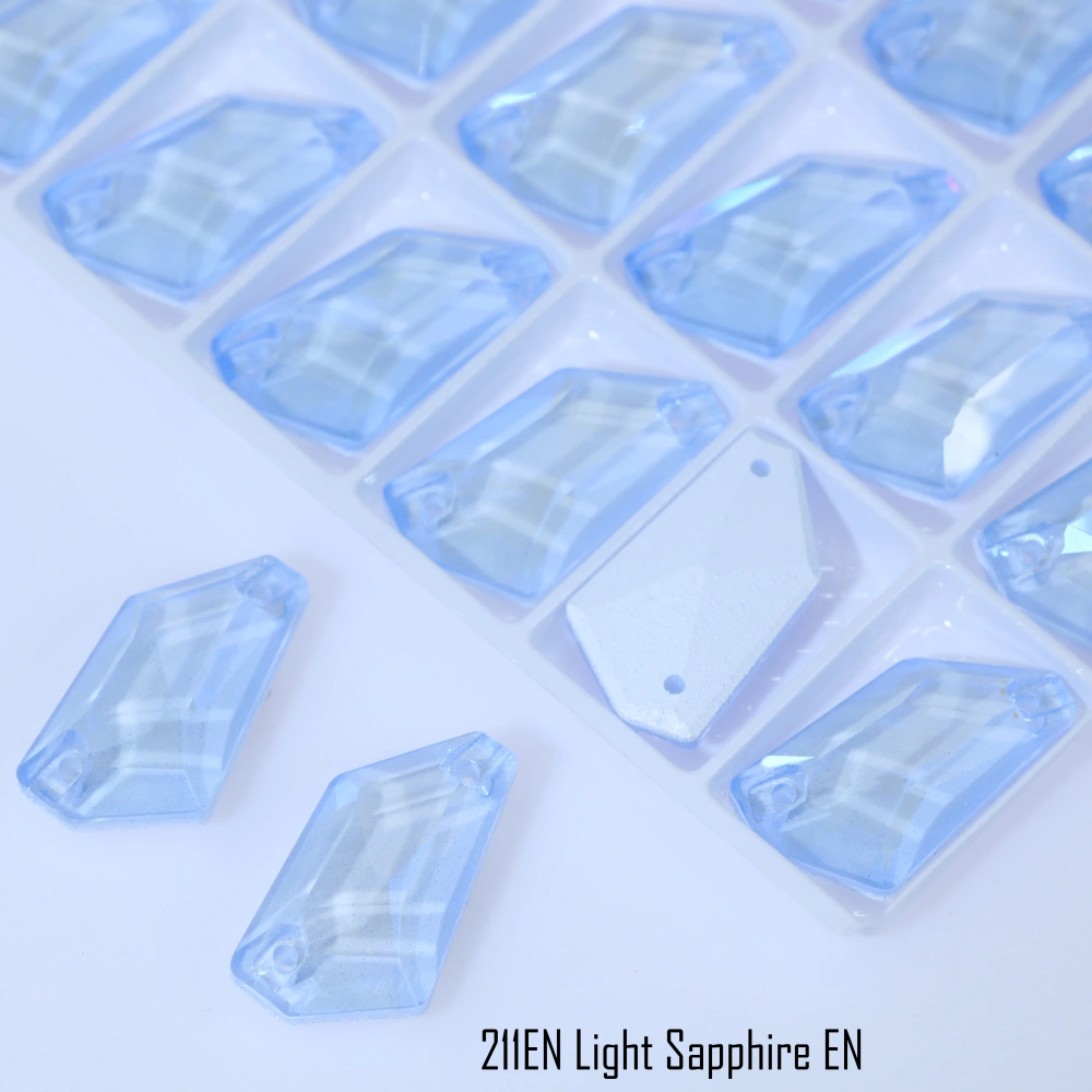 De-Art Luminous Glass Crystal Sew-on Stones Top Quality Plaint Effect Sparkling Fancy Flat Back Rhinestones for Sewing Shoes Bag