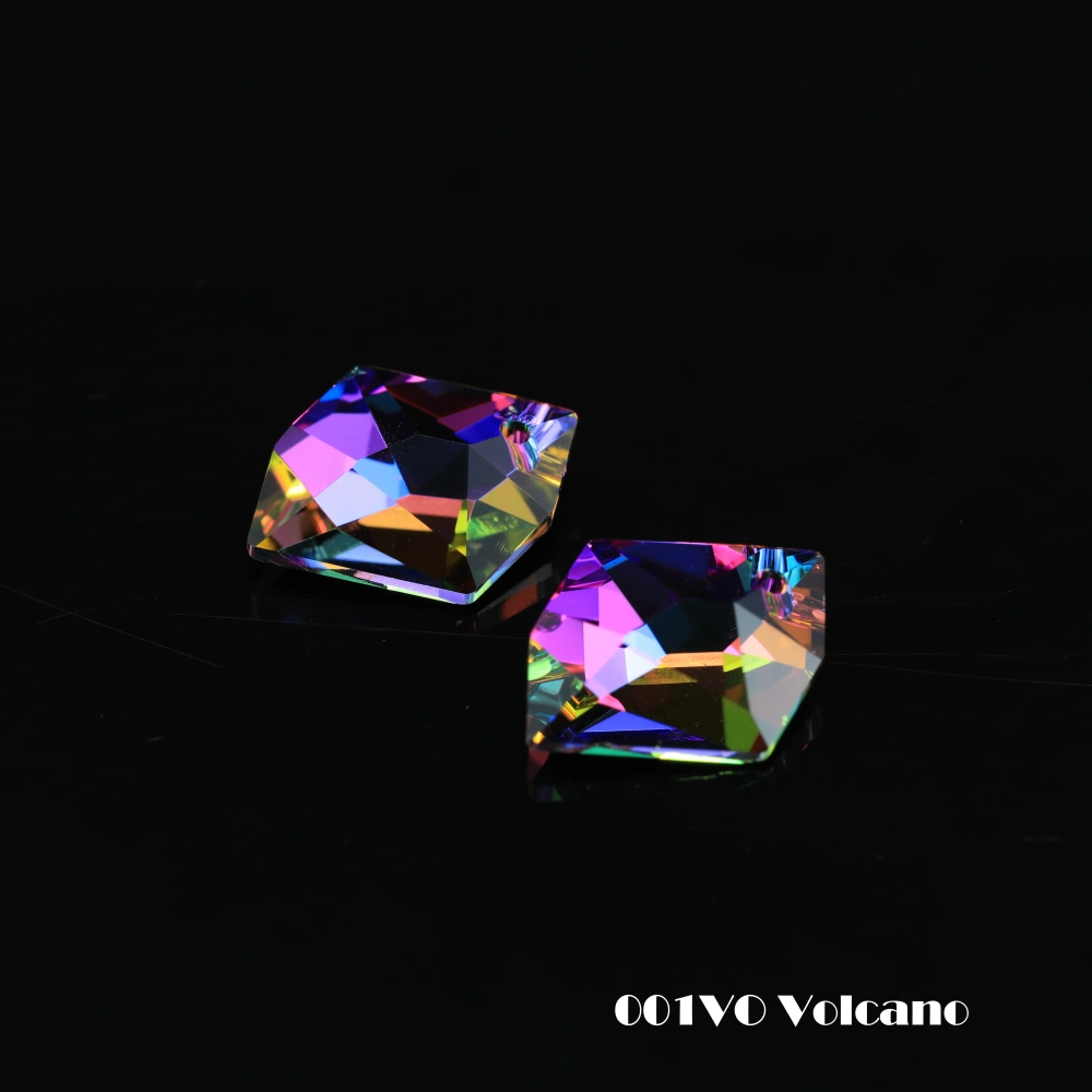 Bling 6680 Cosmic Pendant Crystal Charms Sparkling Single Hole Rhinestones for DIY Jewelry Making Necklace Earring Accessories