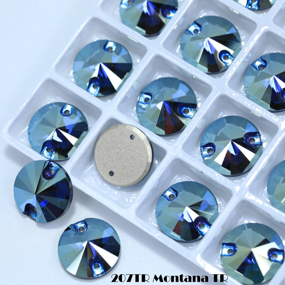 Top-Tier Sparkling Rivoli Glass Crystal Sew-on Stone Premium Garment Accessories DIY for Shoes Bags clothing and wedding dresses