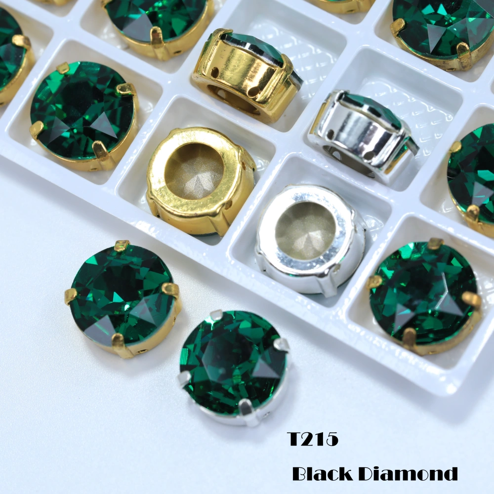 Size6-12 Top Quality DIY Crafts Sharp Bottom Fancy Gemstone Claw Drill Sew On Flatback Shiny Glass Crystal Rhinestones for Cloth