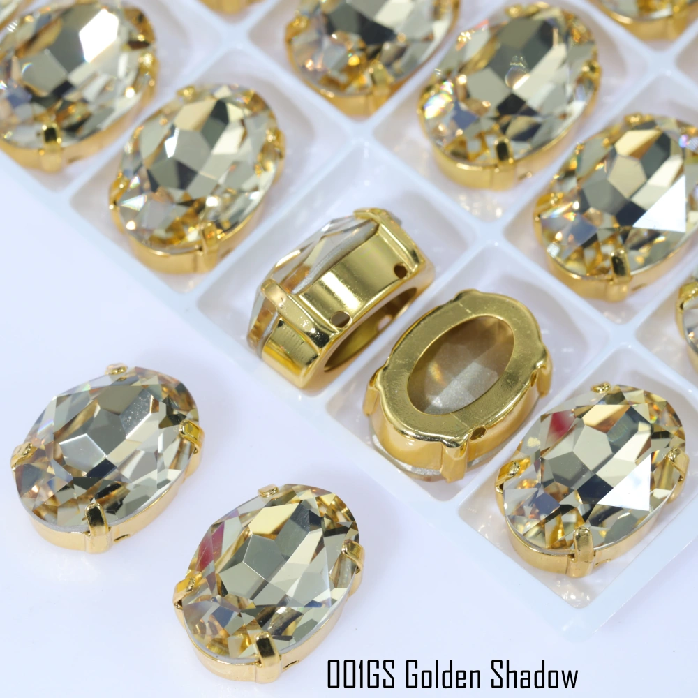 Premium Oval Fancy Stone Claw-Set Rhinestones Multi-Cut Sparkle Secure Claw Setting Ideal for Jewelry Design DIY Crafts Garment
