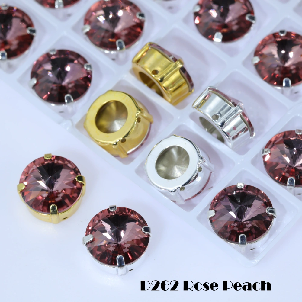 Premium Satellite Shape Sew-on Rivoli Fancy Stones Color Coated Glass Strass Bling DIY Craft Phone Case Deco Hair Bows Clothing