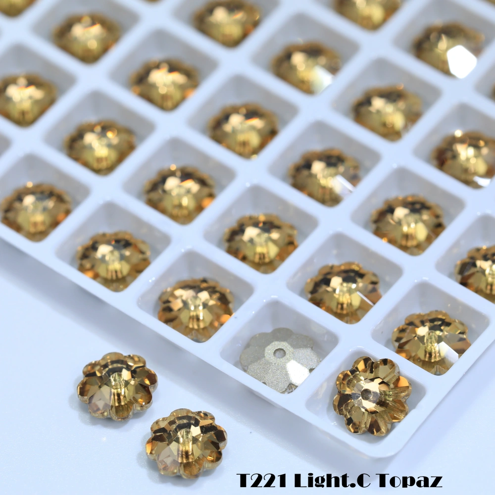 Rhinestone Marguerite Lochrose Sew-on Stone Glitter Crystal Sparkling Glass Sewing Stones for DIY clothing and wedding dresses