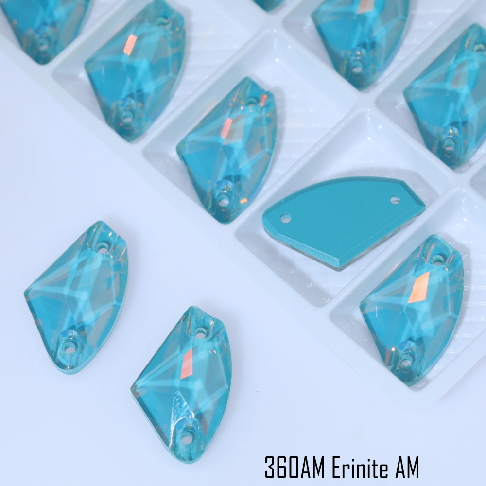 Rhinestone Galactic Sew-on Stone Crystal Paint Effect AM Top Quality Glass Crystal Sewing Stones for Clothing Flatback  Rose
