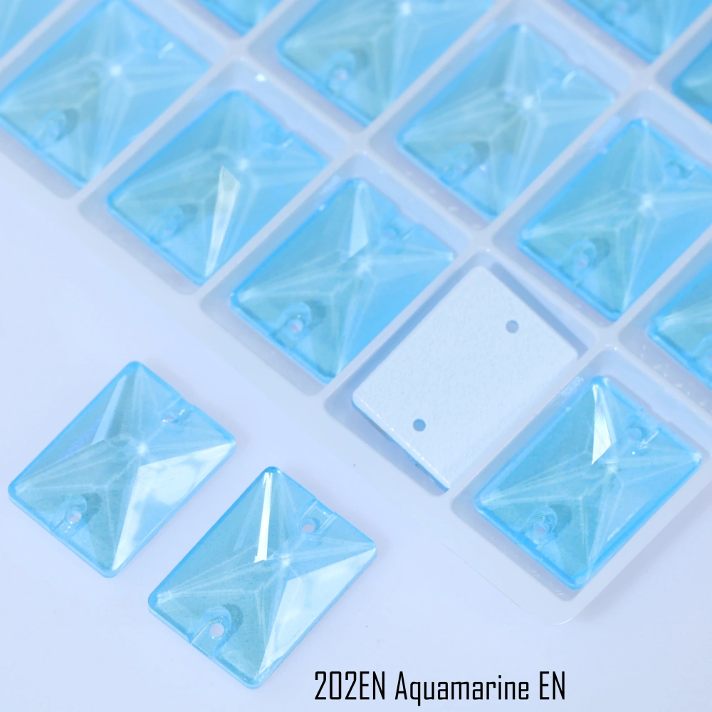 Sparkling Rectangular Right-Angle EN Sew-On Glass Stones White Glossy Finish For Phone Case Bedazzling Hair Bow Clothing DIY