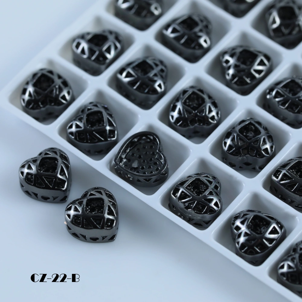 Heart Shaped Claw Rhinestones Drill Brilliant Crystal Cube Series DIY Ornament Accessories  Bags Shoes Wedding Dress Decoration