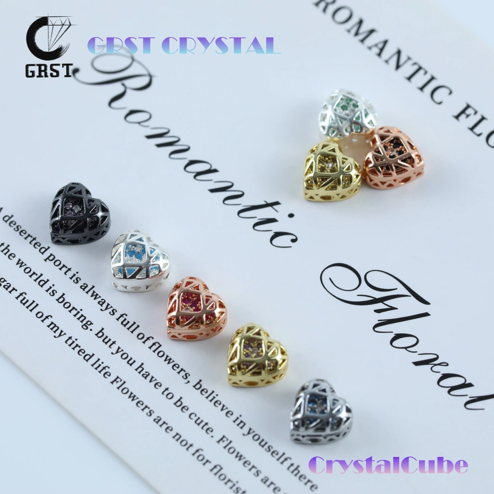 Heart Shaped Claw Rhinestones Drill Brilliant Crystal Cube Series DIY Ornament Accessories  Bags Shoes Wedding Dress Decoration