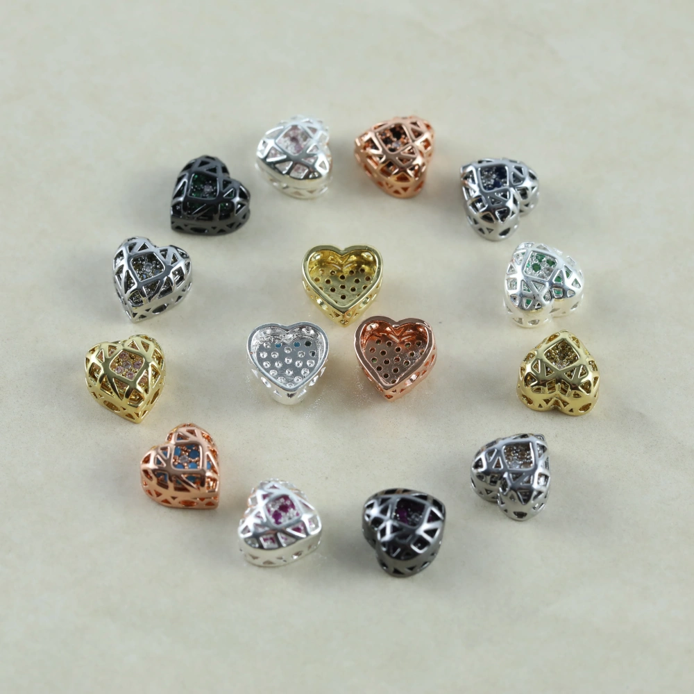 Heart Shaped Claw Rhinestones Drill Brilliant Crystal Cube Series DIY Ornament Accessories  Bags Shoes Wedding Dress Decoration