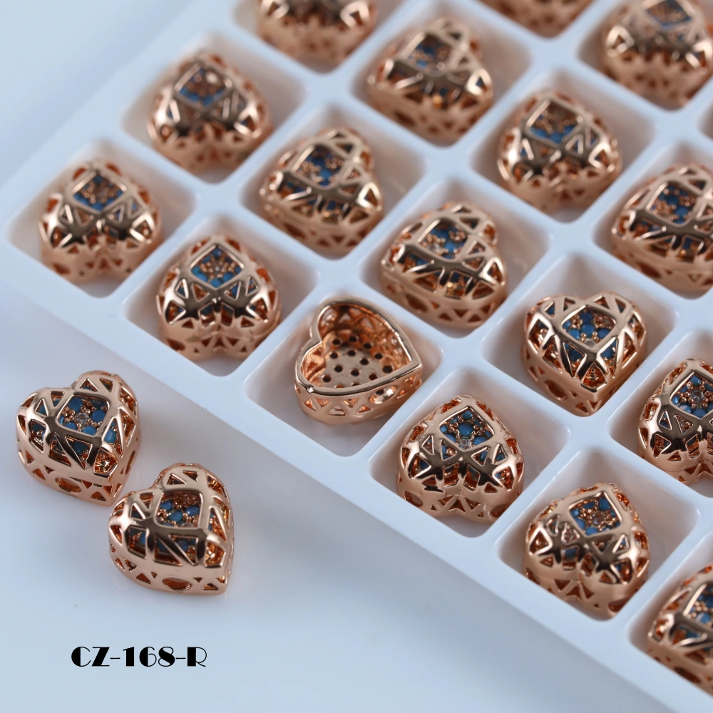 Heart Shaped Claw Rhinestones Drill Brilliant Crystal Cube Series DIY Ornament Accessories  Bags Shoes Wedding Dress Decoration