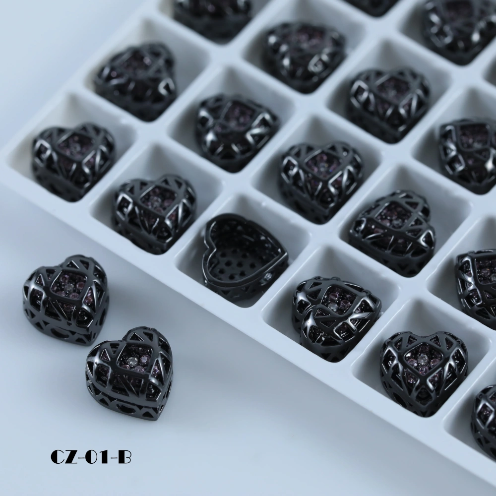Heart Shaped Claw Rhinestones Drill Brilliant Crystal Cube Series DIY Ornament Accessories  Bags Shoes Wedding Dress Decoration