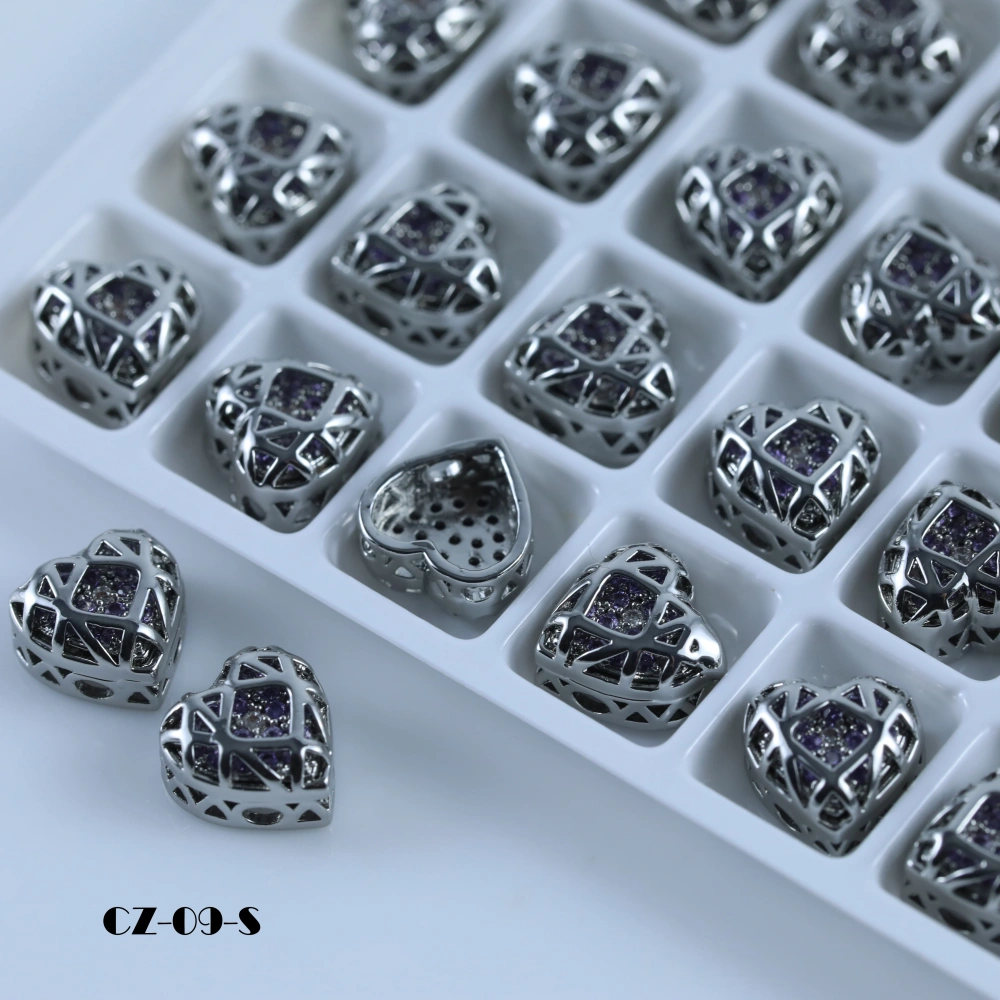 Heart Shaped Claw Rhinestones Drill Brilliant Crystal Cube Series DIY Ornament Accessories  Bags Shoes Wedding Dress Decoration