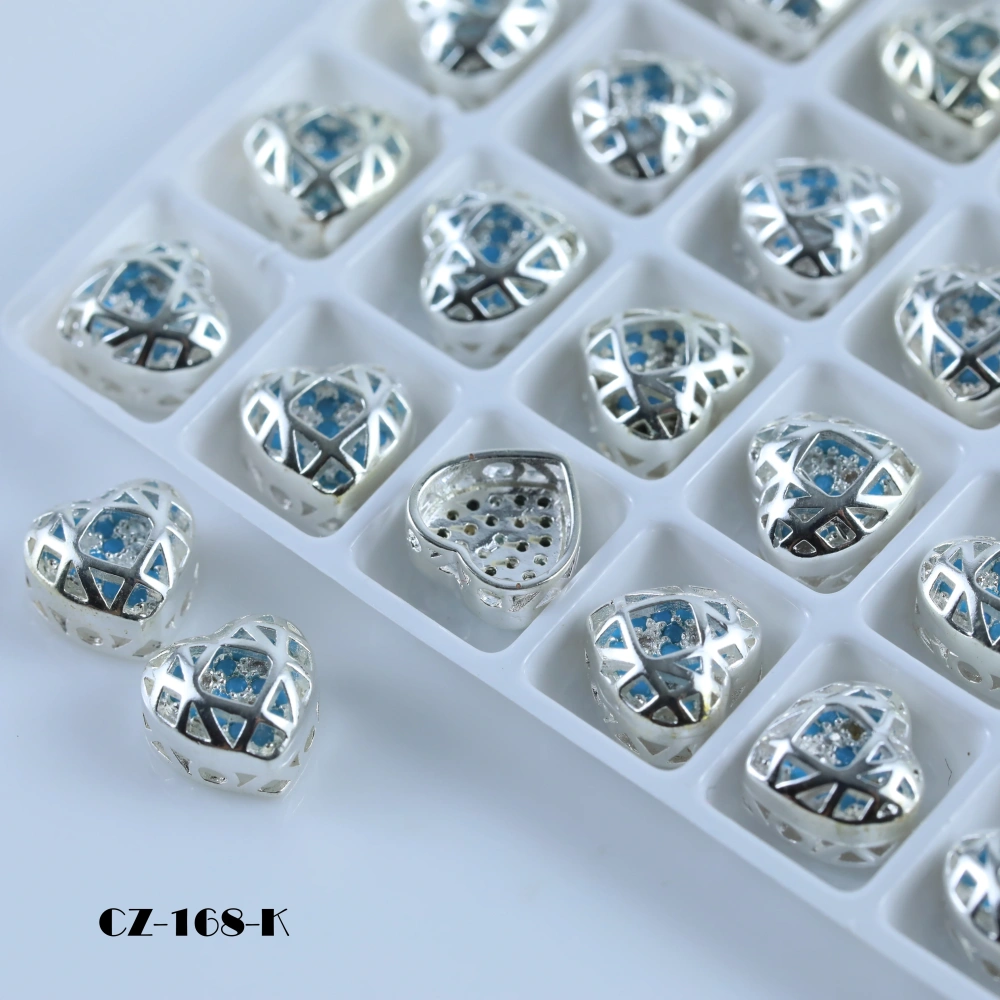 Heart Shaped Claw Rhinestones Drill Brilliant Crystal Cube Series DIY Ornament Accessories  Bags Shoes Wedding Dress Decoration