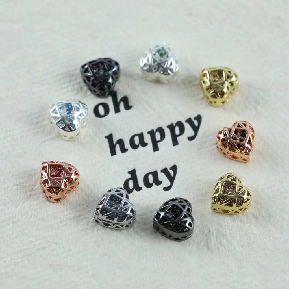 Heart Shaped Claw Rhinestones Drill Brilliant Crystal Cube Series DIY Ornament Accessories  Bags Shoes Wedding Dress Decoration