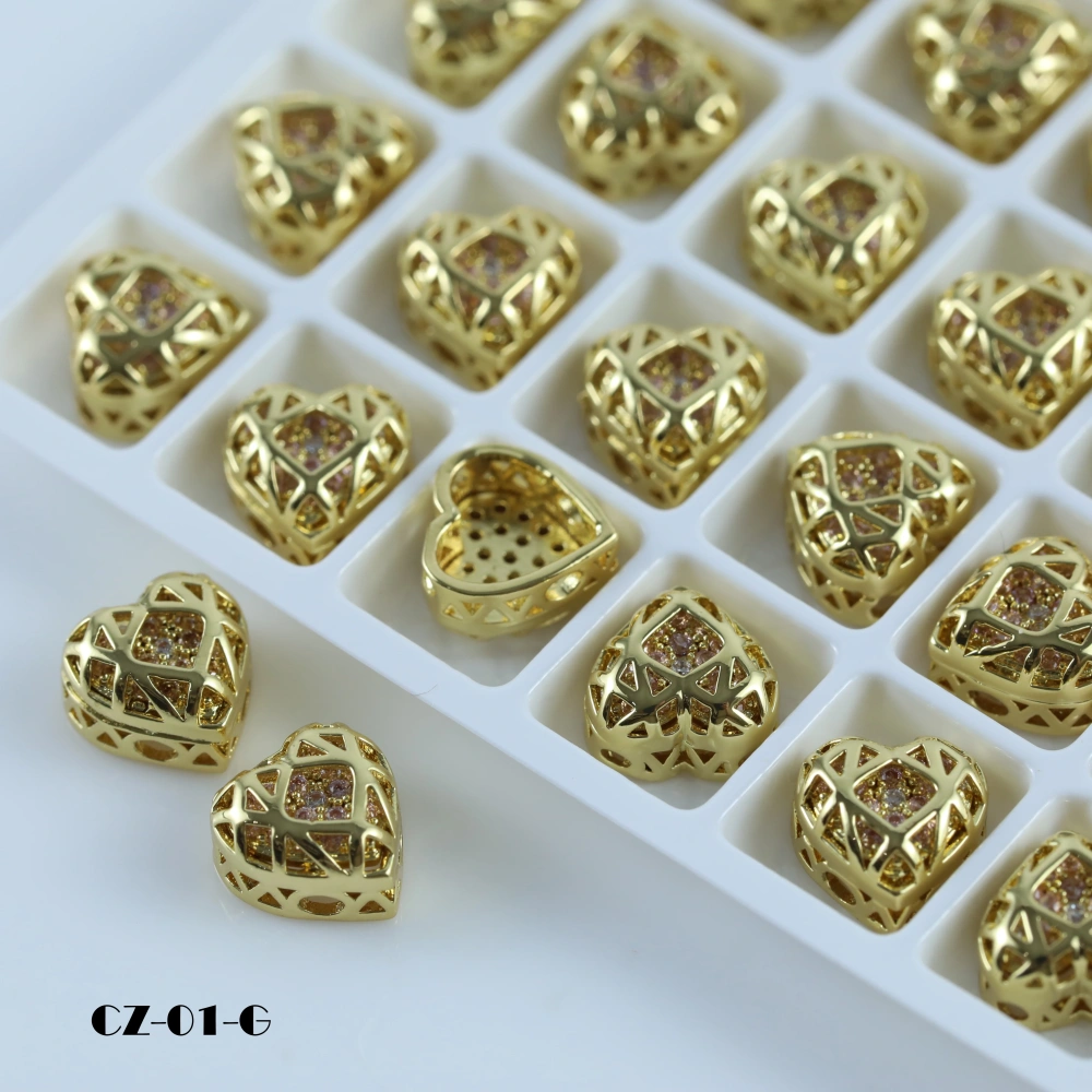 Heart Shaped Claw Rhinestones Drill Brilliant Crystal Cube Series DIY Ornament Accessories  Bags Shoes Wedding Dress Decoration