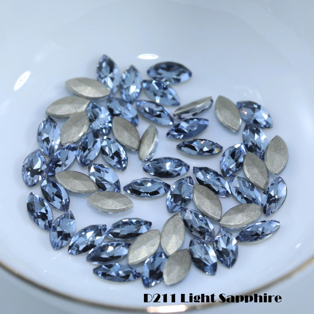 Nevette Flat Back Bevel Edge Plus Rhinestones Shiny Crystal Fancy Stones DIY Handcraft Supplies For Nail Art Bags Wedding Dress