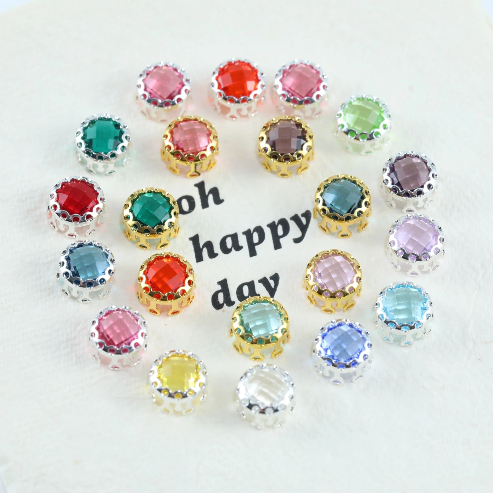 Double Mesh Prong Crystal Shiny Round Bird Nest Claw Rhinestones Beads For Bags Shoes Garment DressDIY Craft Decor Accessories