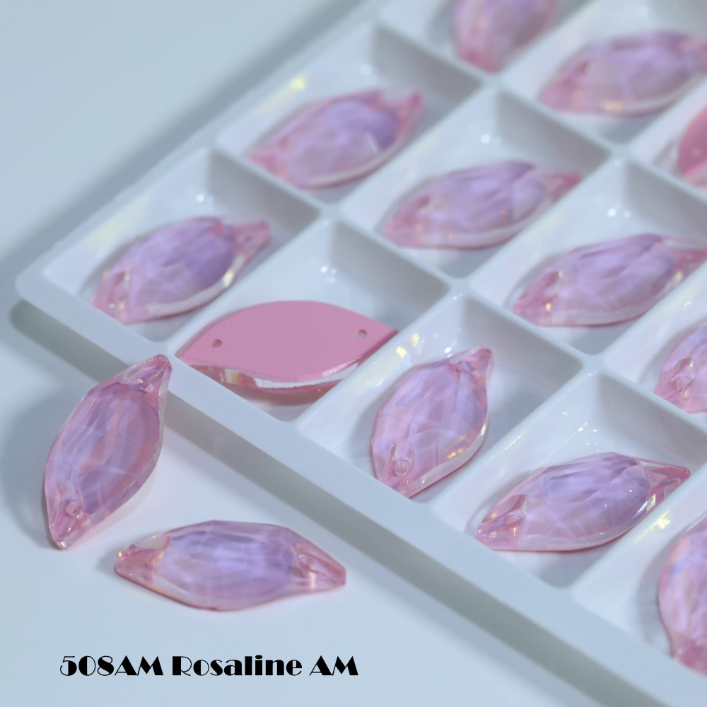Diamond Leaf  Sew-on Stone AM EN Series Luminous Crystal Rhinestones DIY Craft Accessories For Shoes Bags Wedding Dress Clothing